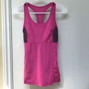 Pink active tank top